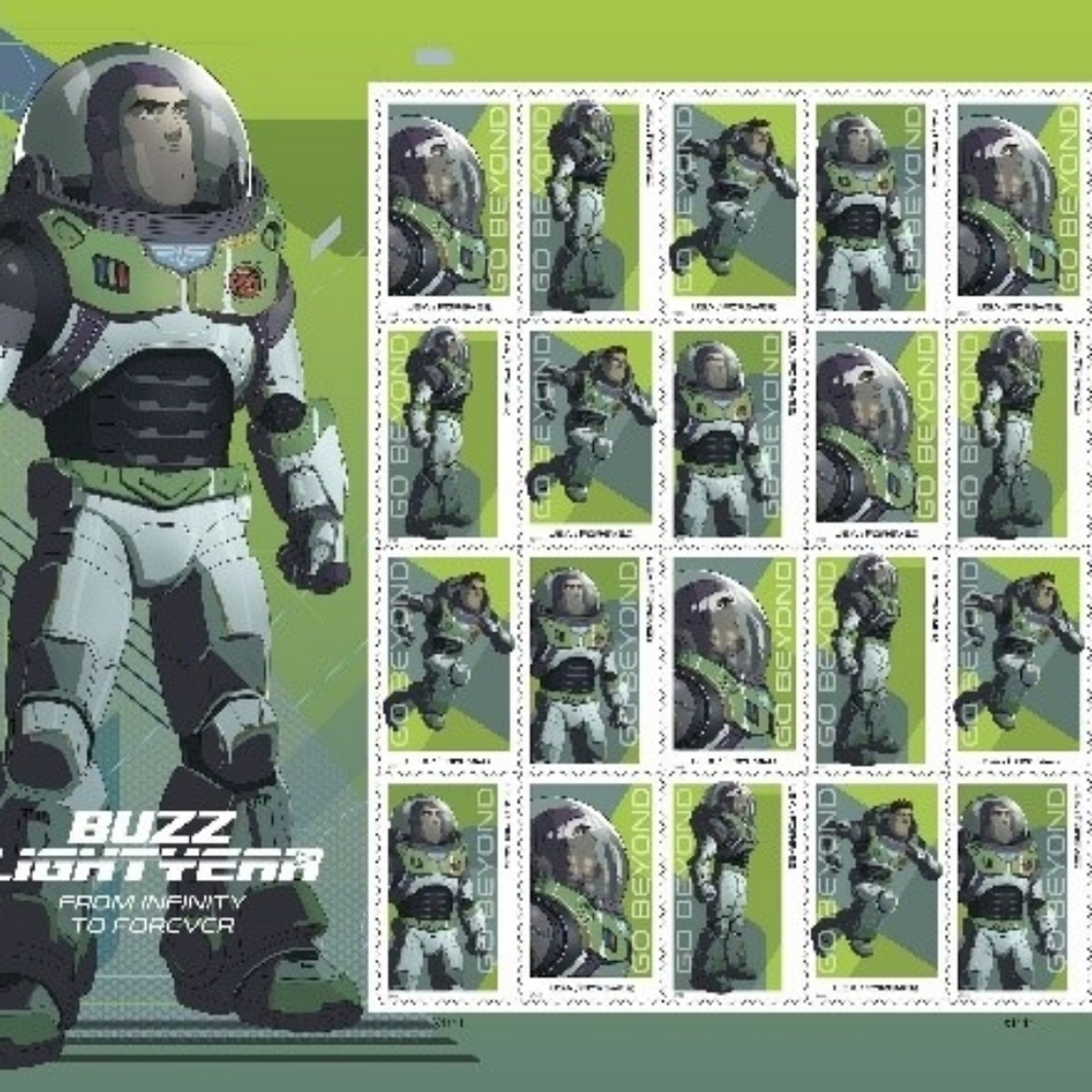 100 Buzz Lightyear Forever USPS‎ Stamps Disney Pixar 2022 Weddng Bachelor Party
